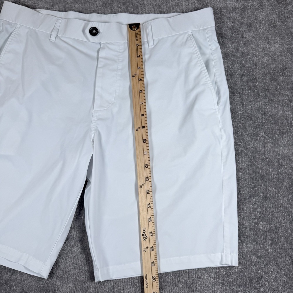 Greyson Shorts Men's 36 Artic White Chino Performance Tech Golf 9" Stretch - Picture 8 of 9